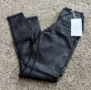 Colorfulkoala Black Faux Leather Leggings size small NWT thumbnail 1
