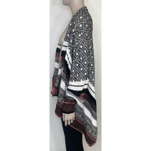 Buckle Striped Fly Away Knit Cardigan Sweater thumbnail 7