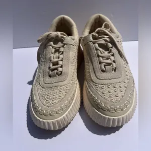 Dolce Vita “Dolen” Platform woven Cream Sneakers with textured fabric size 7.5 thumbnail 12