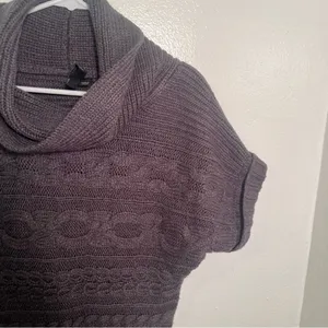 Nine‎ West Jeans Women's Size Small Turtleneck Sweater Dark Gray Cableknit thumbnail 4