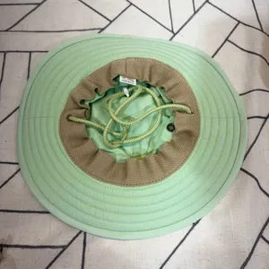 FADED Sloggers Sun Hat OS Mint‎ Green Cotton Wide Brim Chin Strap Gardening thumbnail 7