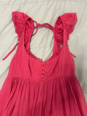 Urban Outfitters Pink Wildflower Lace Babydoll Mini Dress thumbnail 5