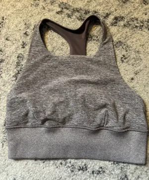 ALO Yoga Heather High-Neck Racerback Sports Bra thumbnail 1