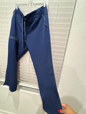 Healing Hands HH360 Women's Navy Blue Scrub Pants with Zipper Pocket SZ LP thumbnail 6
