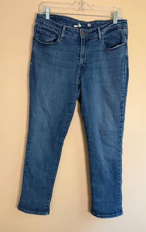 Women's Ankle-Length Mid-Rise Blue Jeans thumbnail 1