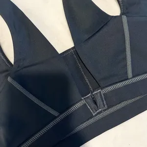 NWT Offline by Aerie Black with Gray Stitching Goals Padded Sports Bra - Size: M thumbnail 6