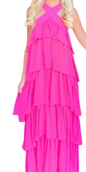 Strut And‎ Bolt Tired Maxi Dress NWT Size Medium Pink thumbnail 1