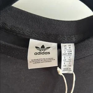 NWT adidas Black Tee with White Trefoil Logo thumbnail 2