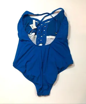 BLEU ROD BEATTIE Basketweave blue swim One Piece thumbnail 6
