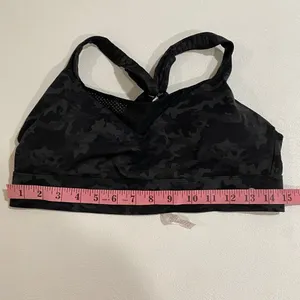 CRZ Yoga Black Camo Sports Bra XL Medium Support Activewear thumbnail 5