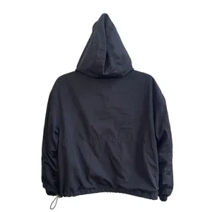 Old Navy Active Windbreaker Women XS Black Gorpcore Hooded Mesh Lined Zip Jacket thumbnail 2