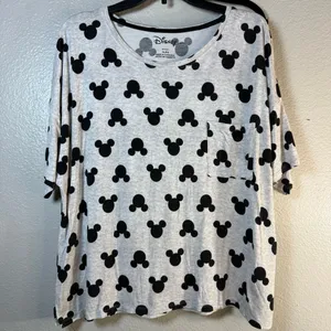 Disney short pajama set Black Mickey Design SZ:XL thumbnail 5