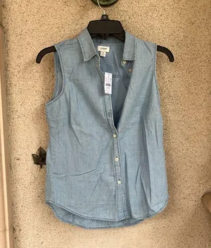 J. Crew Factory Chambray button-up shirt in signature fit thumbnail 4