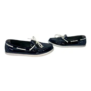 EUC‎ Navy COLE HAAN Patent Leather Deck Shoes - 10 thumbnail 2
