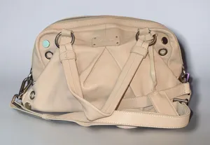 Calvin Klein cream slouchy satchel bag thumbnail 1