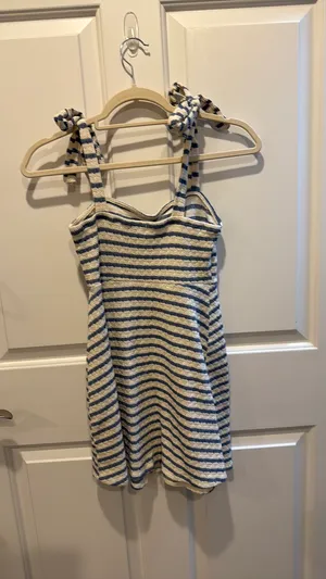 Blue Striped Dress Size M thumbnail 4