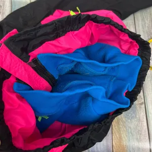 Columbia Vintage Ski Jacket 90s Large Neon Bugaboo Double Layer Coat Black Pink thumbnail 8