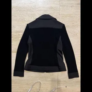 Franco Mirabelli Jacket 8 Women Black Nylon‎ Wool Blend Stretch Made In Canada thumbnail 2