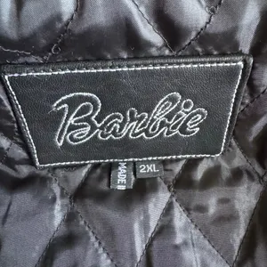 Barbie Custom Embroidered Glam Graphic Leather Jacket With Faux Fur Hood thumbnail 9