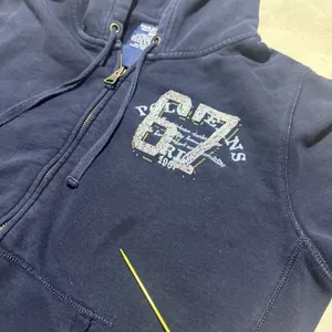 Vintage Polo Jeans Company Ralph Lauren Women's Zip Hoodie Sweatshirt Blue SZ L thumbnail 5