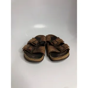 Birkenstock Arizona Sandals Women 41 Brown Fair Leather Two Strap Slides thumbnail 2