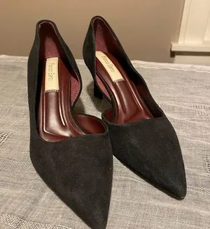 Franco Sarto black suede “Tana” heels size 8.5. D’Orsay style. Padded insole thumbnail 1