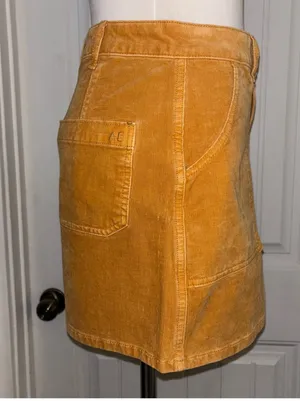 American Eagle Mustard Corduroy Skirt thumbnail 2
