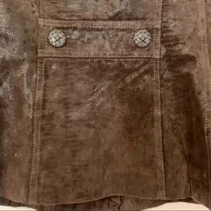 Powder River Outfitters Brown Western Leather Jacket Boho Conch Tribal Suede thumbnail 7