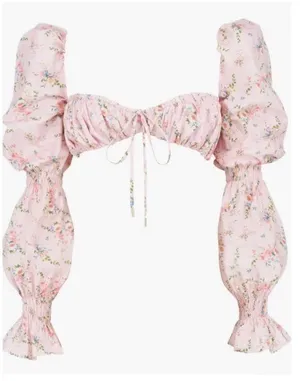 House Of CB Henrietta Shirred Bralette Top Size M thumbnail 1