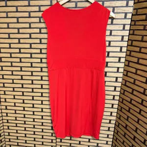 Venus Red Draped Front‎ Dress Size Large thumbnail 2