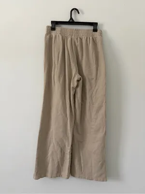 P.E. Nation Eastside Track Pant Wide Leg Oxford Tan Loungewear Casual Medium thumbnail 4