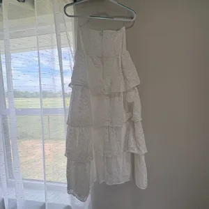 Macys White Tiered Dress Eyelet thumbnail 4
