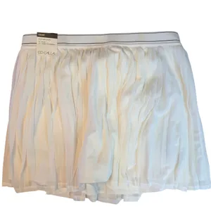 CALIA Court Collection High-Rise Pleated Mesh Skort White Women's Regular Size L thumbnail 2