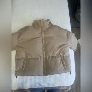 SOFT TAN PUFFER JACKET SMALL thumbnail 5
