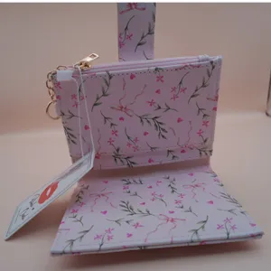 Blush Crush‎ Pink Floral Bow Vegan Leather Wallet NEW thumbnail 5