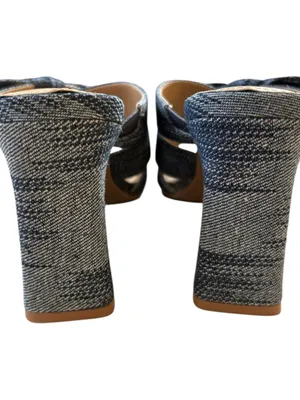 NWOT NYDJ Loreri Denim Heeled Sandals Size 5.5 thumbnail 6