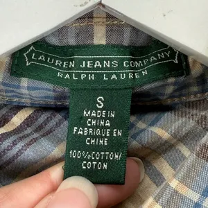 Lauren‎ Jeans Company Ralph Lauren Plaid Long Sleeve Button Up Shirt Size S thumbnail 5