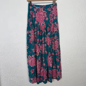 Abel the Label Bonnie Floral Maxi Skirt Flowy Boho Size Medium thumbnail 2