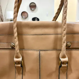 Patricia Nash Vienna Leather Satchel Bag - Tan (Immaculate Interior) thumbnail 9