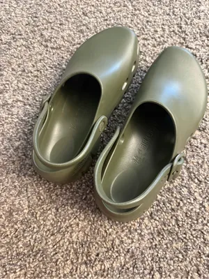 Birkenstock Olive Green Clog Mule with Buckle thumbnail 3