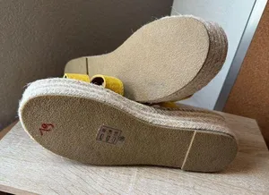 Toes Yellow Espadrille Platform Sandals - Size 10 thumbnail 6