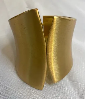 Cleopatra Gold Nickel Cuff Bracelet thumbnail 1
