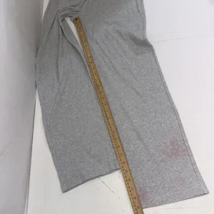 SKIMS Stretchy Cotton Light Heather Grey Straight Lounge Pajama Pants Size Small thumbnail 10