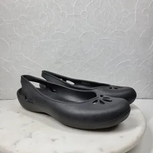 Crocs Taylor Slingback Ballet‎ Flats Womens 11 Black Pull On Waterproof Outdoor thumbnail 2