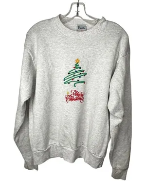 Vintage Volunteer Made In USA Christmas Sweatshirt thumbnail 1