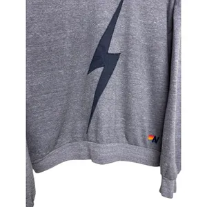 Aviator Nation Bolt Stitch Relaxed Crew Sweatshirt Gray Size‎ Small thumbnail 7