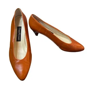 Evan Picone wms orange slip on kitten heels 2" formal shoes SKU 10-411 thumbnail 1