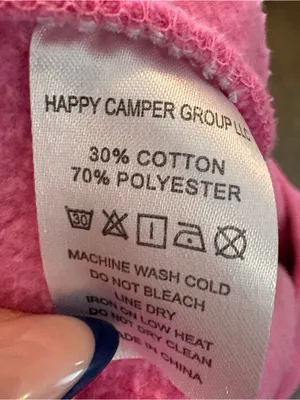 Happy camper pink raspberry puff series hoodie pullover preppy small casual infl thumbnail 8