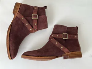 Kork-Ease Kenai Boots leather ankle boots burgundy 6.5 NEW thumbnail 4