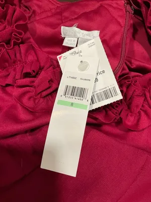 Nwt London‎ Times Maroon Rosette Dress thumbnail 6